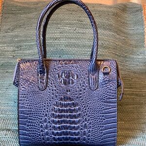 NEW—-Unique Blue Croc Designed Handbag